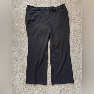 Womens New York & Company Stretch Black Trousers- Size 18 Petite